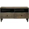 Image de vidaXL Table basse gris clair 80x54x40 cm bois massif mangue