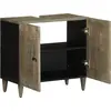 Image de vidaXL Meuble sous-lavabo 62x33x58 cm bois massif mangue