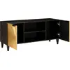 Image de vidaXL Armoire TV noir et or 105 x 33 x 46 cm Bois composite