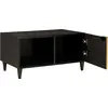 Image de vidaXL Table basse noire et dorée 80 x 50 x 40 cm en aggloméré