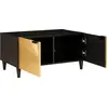 Image de vidaXL Table basse noire et dorée 80 x 50 x 40 cm en aggloméré