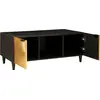 Image de vidaXL Table basse noire et dorée 100 x 54 x 40 cm en aggloméré