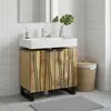 Image de vidaXL Armoire de lavabo avec porte Marron 62 x 33 x 58 cm Bois composite