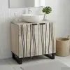 Image de vidaXL Armoire de lavabo avec étagère Blanc 62 x 33 x 58 cm Bois composite