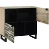 Image de vidaXL Buffet blanc 80 x 33 x 75 cm bois de manguier massif