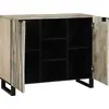 Image de vidaXL Sideboard Blanc 90 x 33 x 75 cm bois de manguier massif