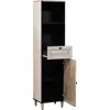 Image de vidaXL Armoire de salle de bain avec étagère Blanc 38 x 33 x 160 cm Bois composite