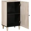 Image de Buffet vidaXL blanc blanchi 40 x 33 x 75 cm en bois de manguier massif