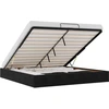 Image de vidaXL Ottoman-lit sans matelas noir 200x200 cm velours