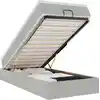 Image de vidaXL Lit ottoman avec matelas gris clair 100x200 cm velours