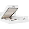 Image de vidaXL Lit ottoman avec matelas blanc 160x200 cm similicuir