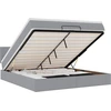 Image de vidaXL Ottomane Lit avec matelas & LEDs Gris clair 180x200 cm Tissu