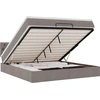 Image de vidaXL Ottoman-lit avec matelas & LED Taupe 160x200 cm Tissu