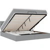 Image de vidaXL Ottomane Lit avec matelas & LEDs Gris clair 180x200 cm Tissu