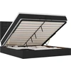 Image de vidaXL Lit ottoman avec matelas noir 200x200 cm Tissu