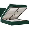 Image de vidaXL Ottoman-lit avec matelas vert foncé 140x190 cm velours