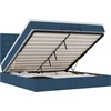 Image de vidaXL Ottoman-lit avec matelas & LEDs bleu 160x200 cm Tissu