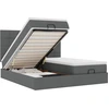 Image de vidaXL Lit ottoman avec matelas & LEDs gris foncé 200x200 cm Tissu