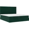 Image de vidaXL Ottoman-lit avec matelas & LEDs vert foncé 180x200 cm velours