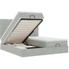 Image de vidaXL Ottoman-lit avec matelas & LEDs gris clair 200x200 cm velours