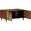 Image de vidaXL Table basse brun miel 80 x 50 x 40 cm en bois massif de manguier