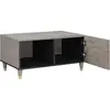 Image de vidaXL Table basse Gris 80 x 50 x 40 cm Bois massif Mango
