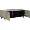 Image de vidaXL Table basse Gris 100 x 54 x 40 cm Bois massif de manguier