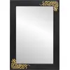 Image de vidaXL Miroir de salle de bain noir et argent 70 x 50 x 2,5 cm