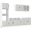 Image de vidaXL Ensemble d'armoires de cuisine 7 pièces Kalmar Gris Sonoma Matériau dérivé du bois
