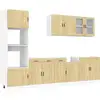 Image de vidaXL Ensemble d'armoires de cuisine Porto 7 pcs. chêne Sonoma bois composite