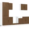 Image de vidaXL Ensemble d'armoires de cuisine Kalmar 7 pièces, aspect chêne brun Matériau dérivé du bois
