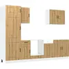 Image de vidaXL Ensemble de 7 armoires de cuisine Kalmar Chêne Artisan Bois composite