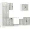Image de vidaXL Ensemble de 7 armoires de cuisine Lucca Gris Sonoma Matériau dérivé du bois