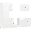 Image de vidaXL Ensemble d'armoires de cuisine Porto 7 pièces blanc bois composite