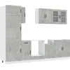 Image de vidaXL Ensemble d'armoires de cuisine Kalmar 8 pièces gris béton matériau bois