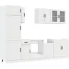 Image de vidaXL Ensemble d'armoires de cuisine Lucca 8 pièces blanc bois composite