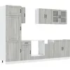 Image de vidaXL Ensemble de 8 armoires de cuisine Kalmar Gris Sonoma Matériau dérivé du bois