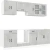 Image de vidaXL Ensemble d'armoires de cuisine Kalmar 8 pièces gris béton matériau bois