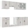 Image de vidaXL Ensemble de 8 armoires de cuisine Kalmar Gris Sonoma Matériau dérivé du bois