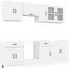 Image de vidaXL Ensemble d'armoires de cuisine Kalmar 8 pièces blanc bois composite
