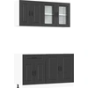 Image de vidaXL Ensemble d'armoires de cuisine Kalmar 4 pièces noir bois composite