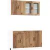Image de vidaXL Ensemble d'armoires de cuisine 4 pièces Kalmar imitation vieux bois Matériau dérivé du bois