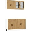 Image de vidaXL Ensemble de 4 armoires de cuisine Kalmar Chêne Artisan Bois composite