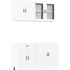 Image de vidaXL Ensemble d'armoires de cuisine Porto 4 pièces blanc bois composite