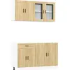 Image de vidaXL Ensemble d'armoires de cuisine Porto 4 pcs. chêne Sonoma bois composite