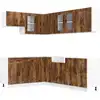 Image de vidaXL Ensemble d'armoires de cuisine Kalmar 11 pièces chêne fumé bois composite