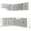 Image de vidaXL Ensemble de 11 armoires de cuisine Kalmar Gris Sonoma Matériau dérivé du bois