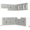 Image de vidaXL Ensemble de 11 armoires de cuisine Kalmar Gris Sonoma Matériau dérivé du bois