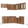 Image de vidaXL Ensemble de 11 armoires de cuisine Kalmar imitation vieux bois Matériau dérivé du bois