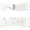 Image de vidaXL Ensemble de 11 armoires de cuisine Kalmar blanc brillant Matériau dérivé du bois